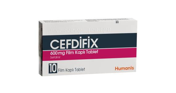 Cefdifix 600 mg film kaplı tablet 10