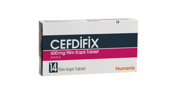 Cefdifix 600 mg film kaplı tablet 14