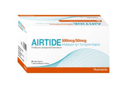 Airtide 50 mcg/500 mcg İnhalasyon İçin Toz İçeren Kapsül