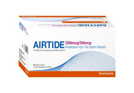 Airtide 50 mcg/250 mcg İnhalasyon İçin Toz İçeren Kapsül